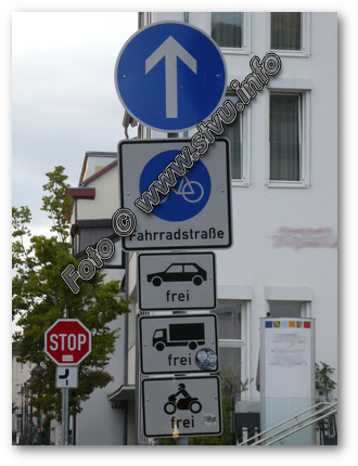 Einschränkung einer Fahrradstraße