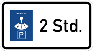 Zusatzzeichen 1040-32 Parkscheibe 2 Stunden