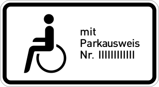 Zusatzzeichen 1044-11 personenbezogener Behindertenstellplatz