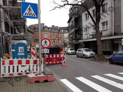 Temporärer Fußgängerüberweg