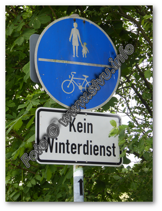 Benutzungspflichtiger Radweg ohne Winterdienst
