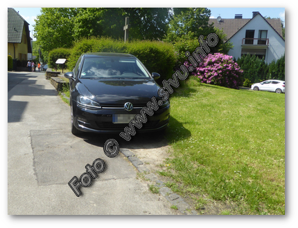 Parken auf Grünanlage