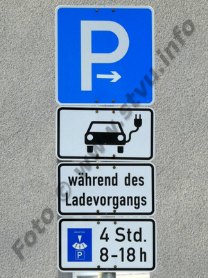 Zusatzzeichen werden von oben nach unten gelesen