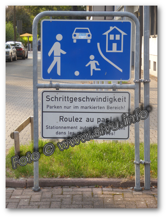 Verkehrsregeln im verkehrsberuhigtem Bereich