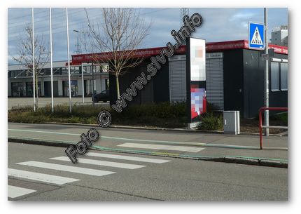 Zebrastreifen auf Radweg